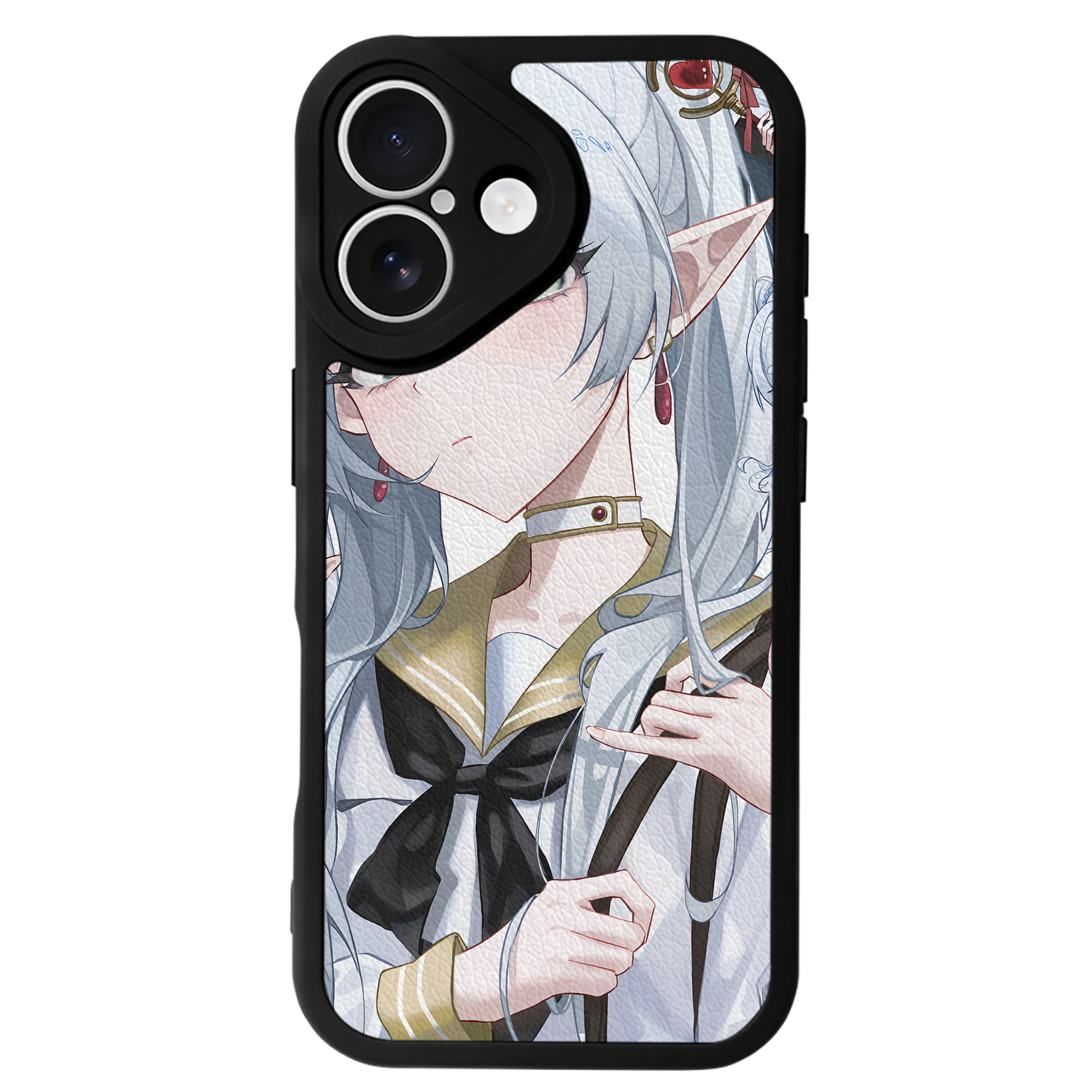 （画像用） 葬送のフリーレン Frieren 【iPhone 16シリーズ対応】シリコンスマホケース（レザー調） 材質：シリコン